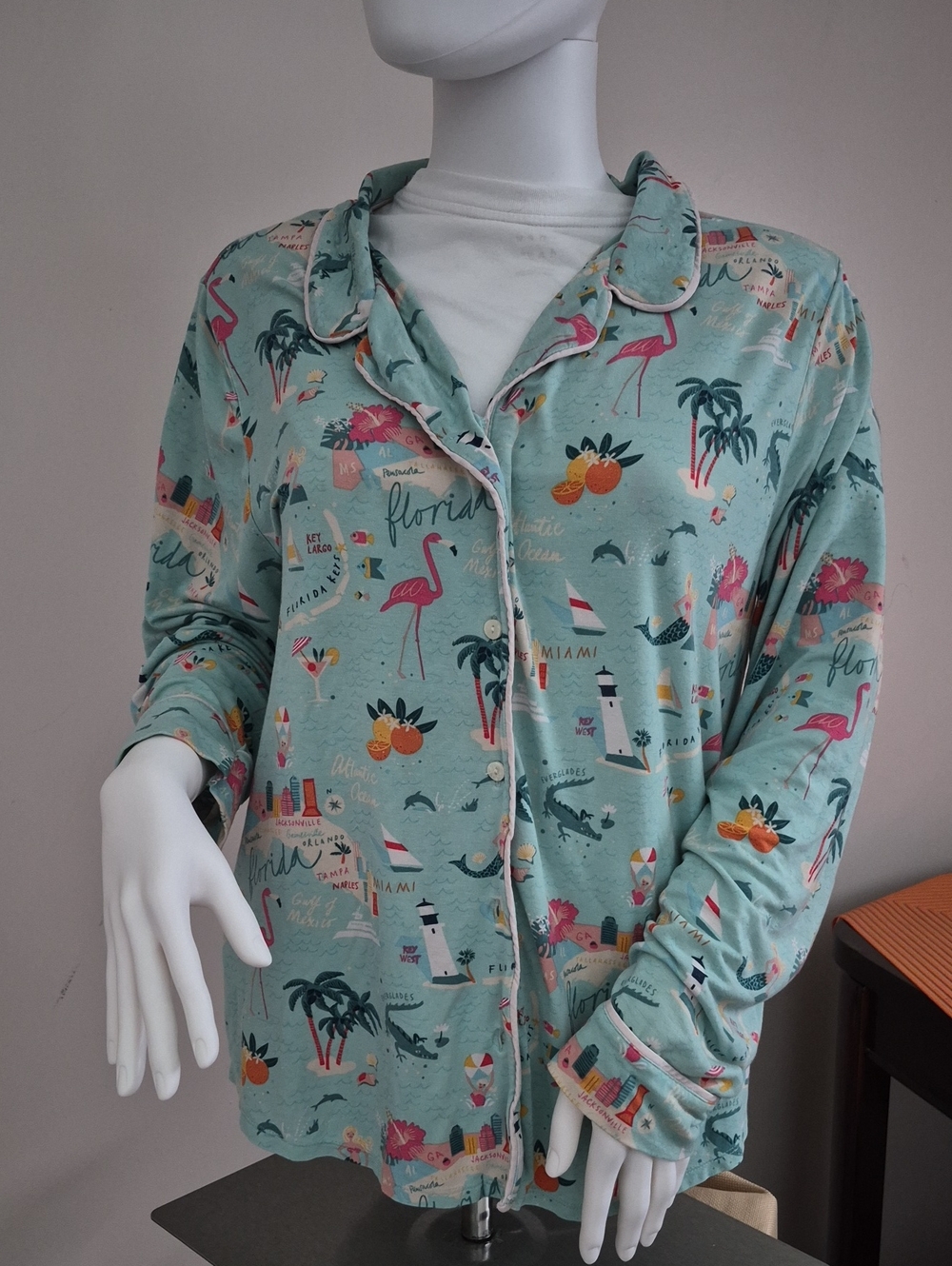 SPARTINA Florida Series pajama  Long Sleeve top & Pants. Womans Size M OR 8-10